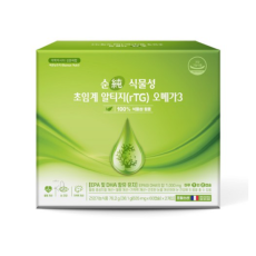 바른뉴트리 순 식물성 초임계 알티지 오메가3 1000mg 영양제 DHA, 120정, 8개
